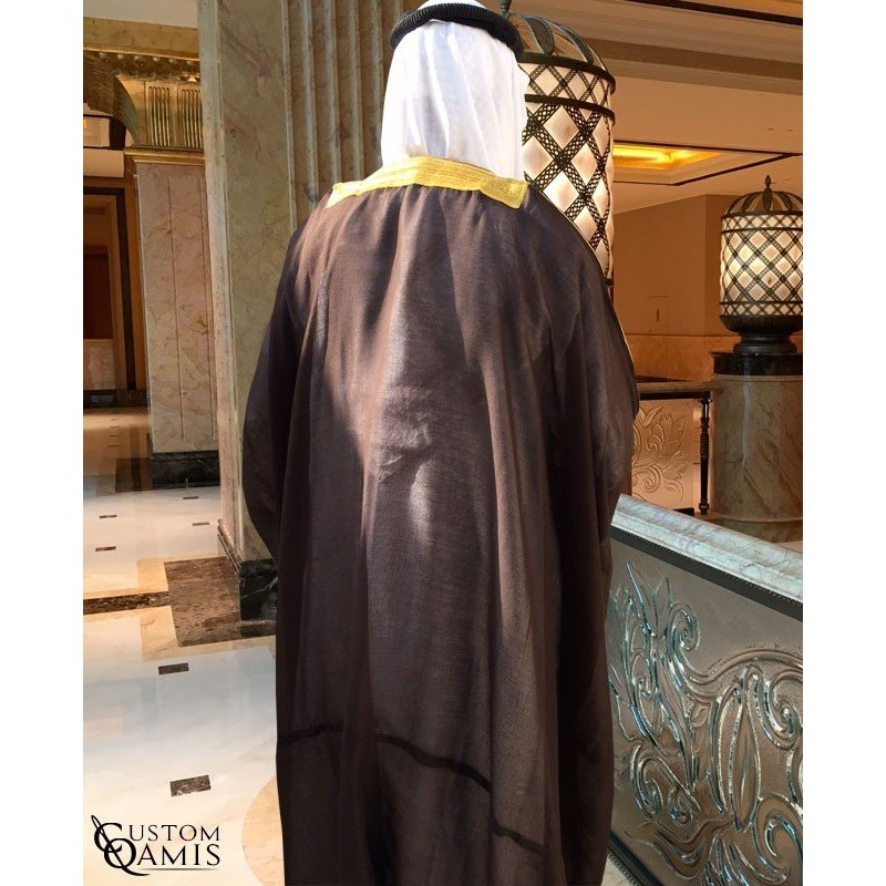 Bisht sur-mesure gris clair