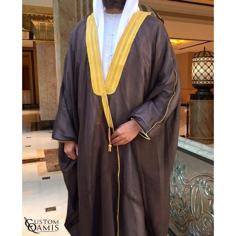 Bisht sur-mesure gris clair
