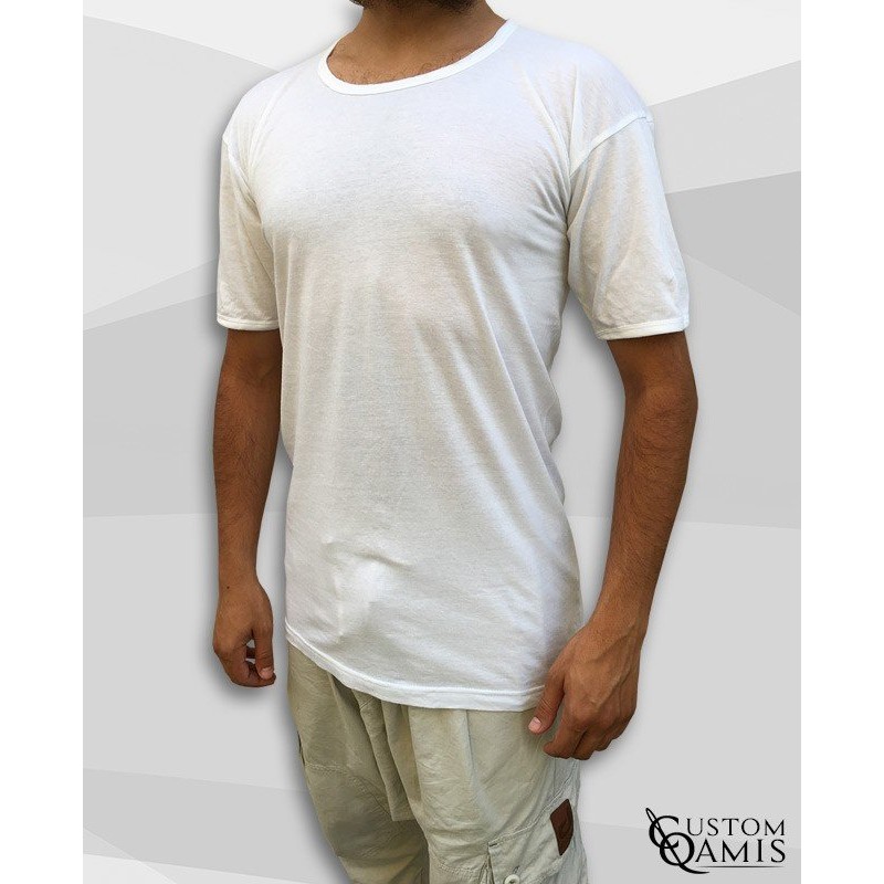 T-shirt blanc en coton