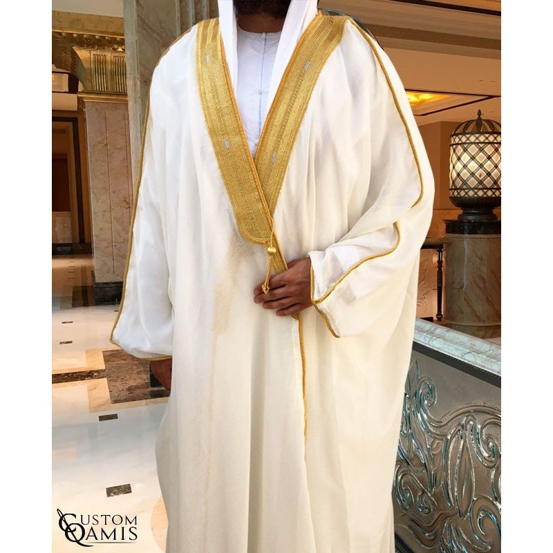 Bisht sur-mesure blanc