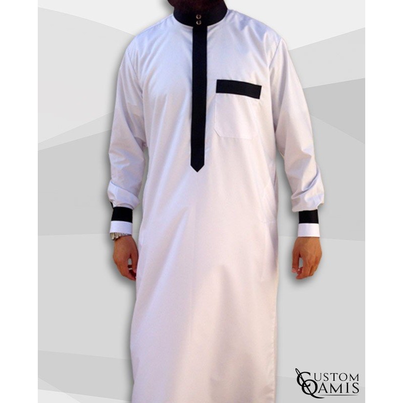 Kamees Two Tone White & Black