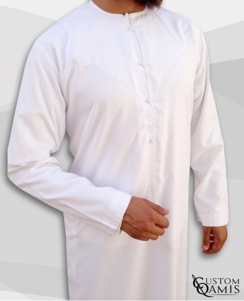 Qamis Emirati Blanc 2