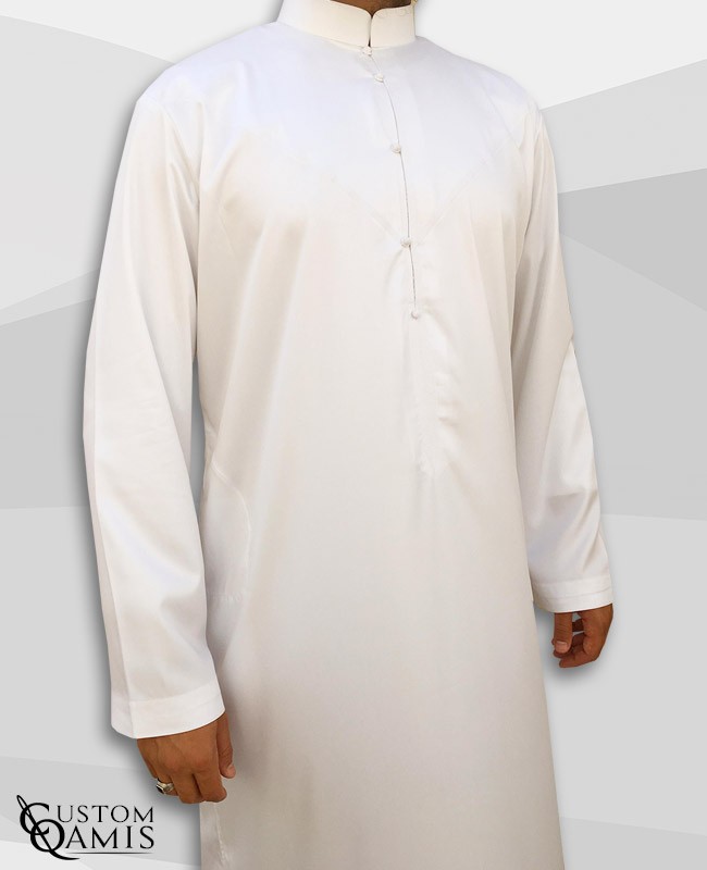 Qamis Bahraini Blanc