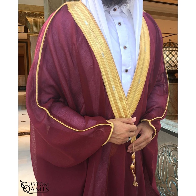 Bisht sur-mesure rouge