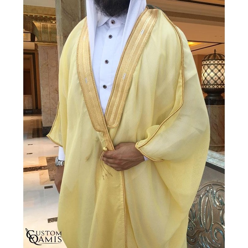 Bisht sur-mesure jaune
