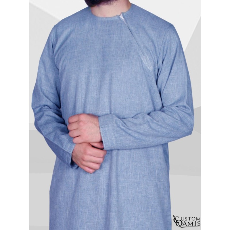 Qamis Imad Imperial bleu ciel