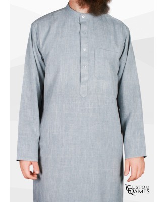 Koweti Thobe light bluish grey Imperial Fabric