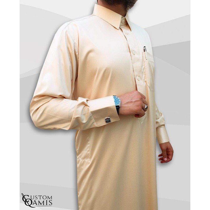 Qamis Qatari Tissu Precious Beige
