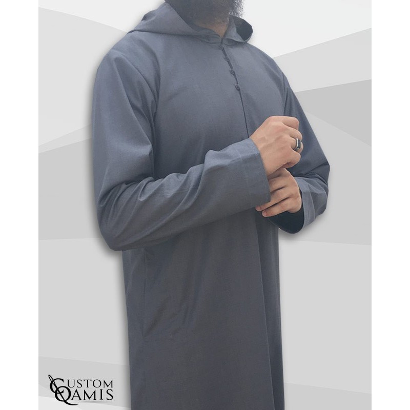 Djalabiya fabric Cashmere Wool Grey