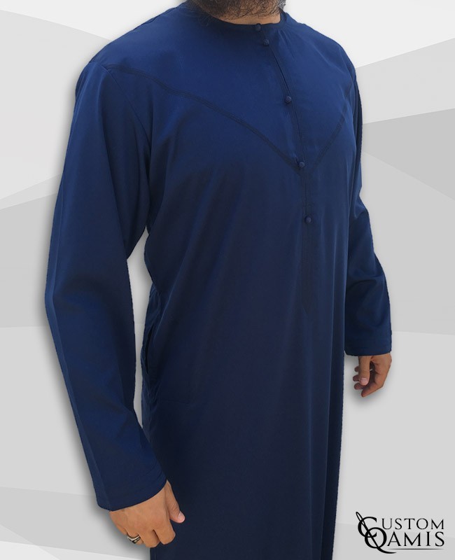 Emirati Thobe fabric Precious navy blue matt