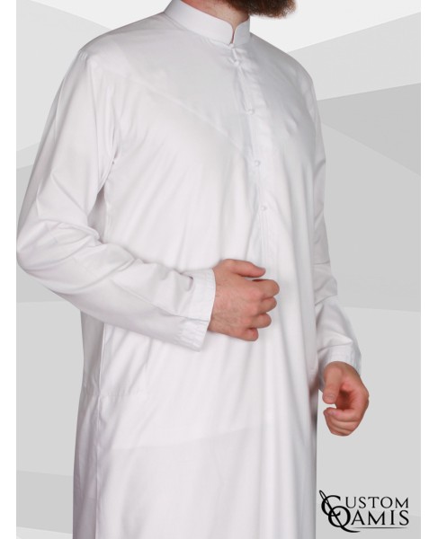 Emirati Thobe fabric Cotton white matt