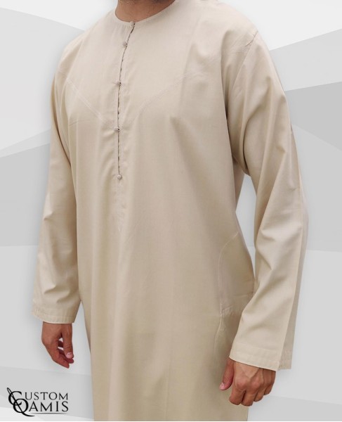 Emirati Thobe fabric Cotton dark Beige