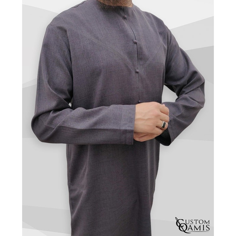 Emirati Thobe fabric Imperial charcoal grey