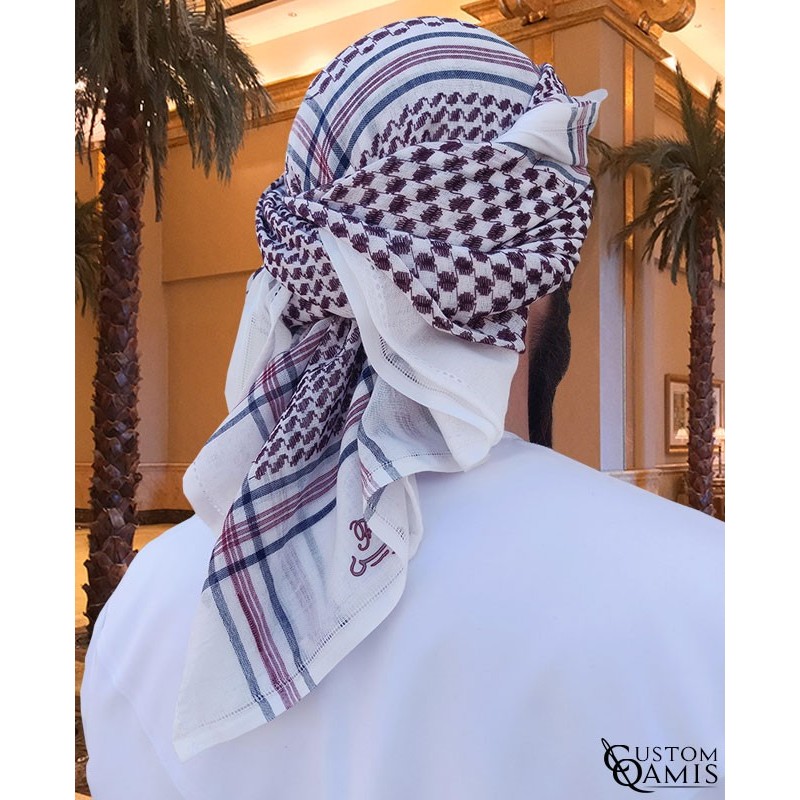 White, red and black Shemagh