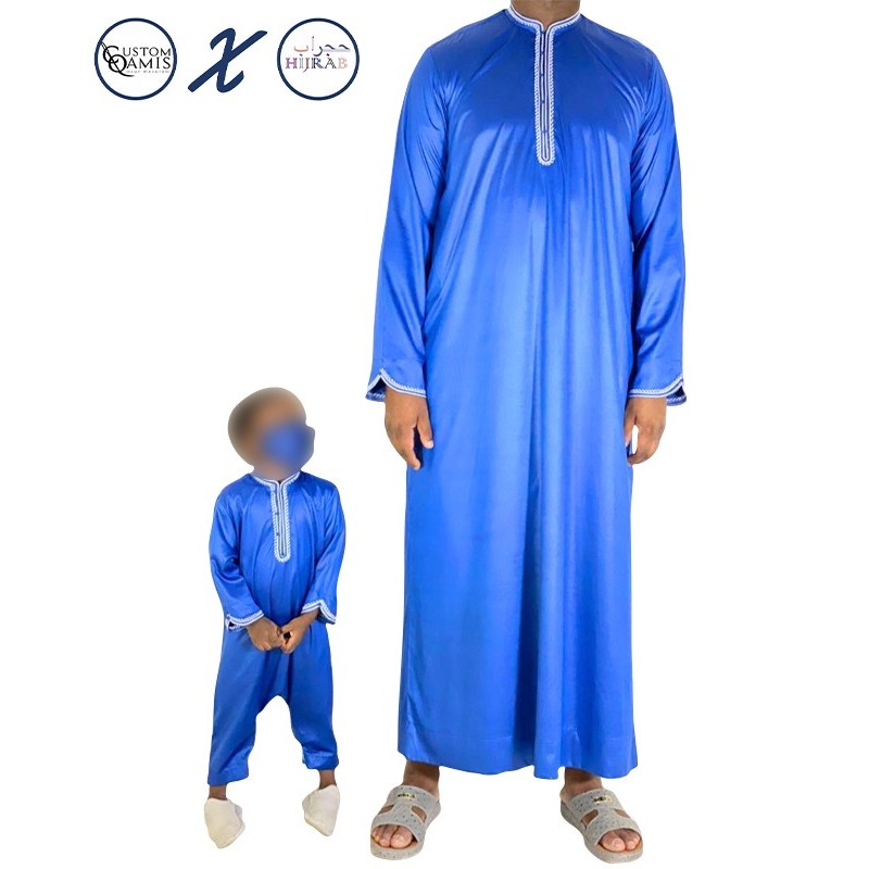 Ensemble père/fils Qamis Al Masaf + Qamis body Hijrab