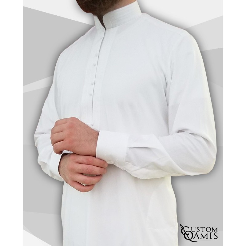 Sultan Thobe Platinum White with embroidery white