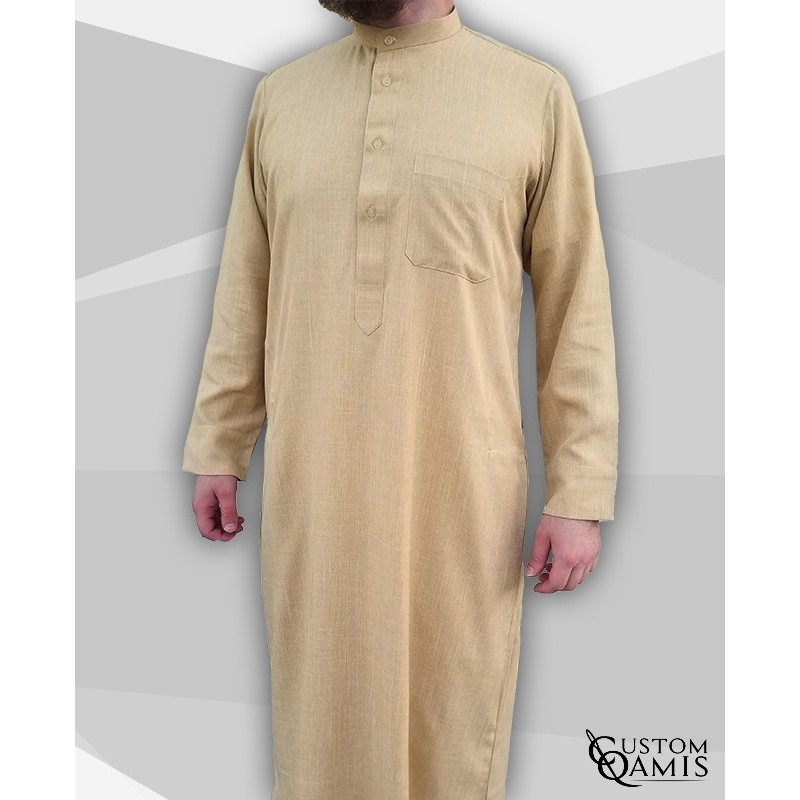 Qamis Koweiti moutarde Tissu Imperial