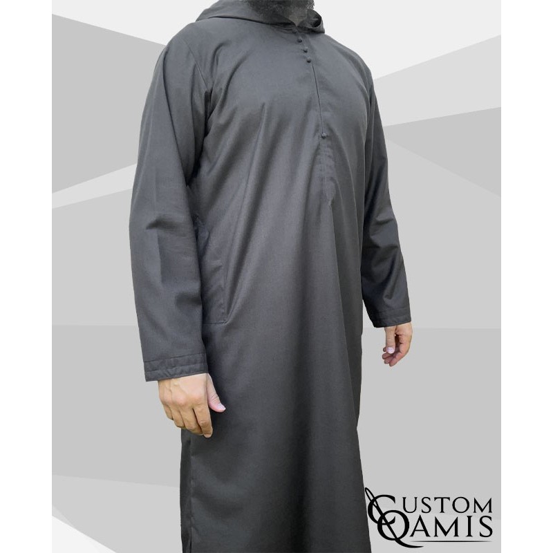 Djalabiya tissu Cashmere Wool Bleu marine
