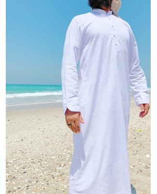 Qamis Al Masaf fabric Linen : White