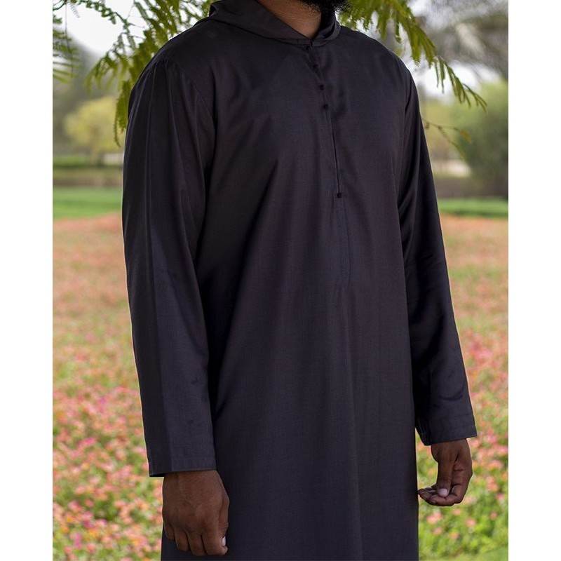 Djalabiya fabric Cashmere Wool Black