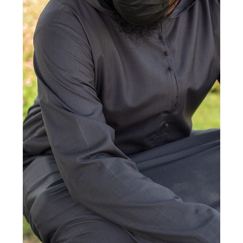 Djalabiya tissu Cashmere Wool Noir