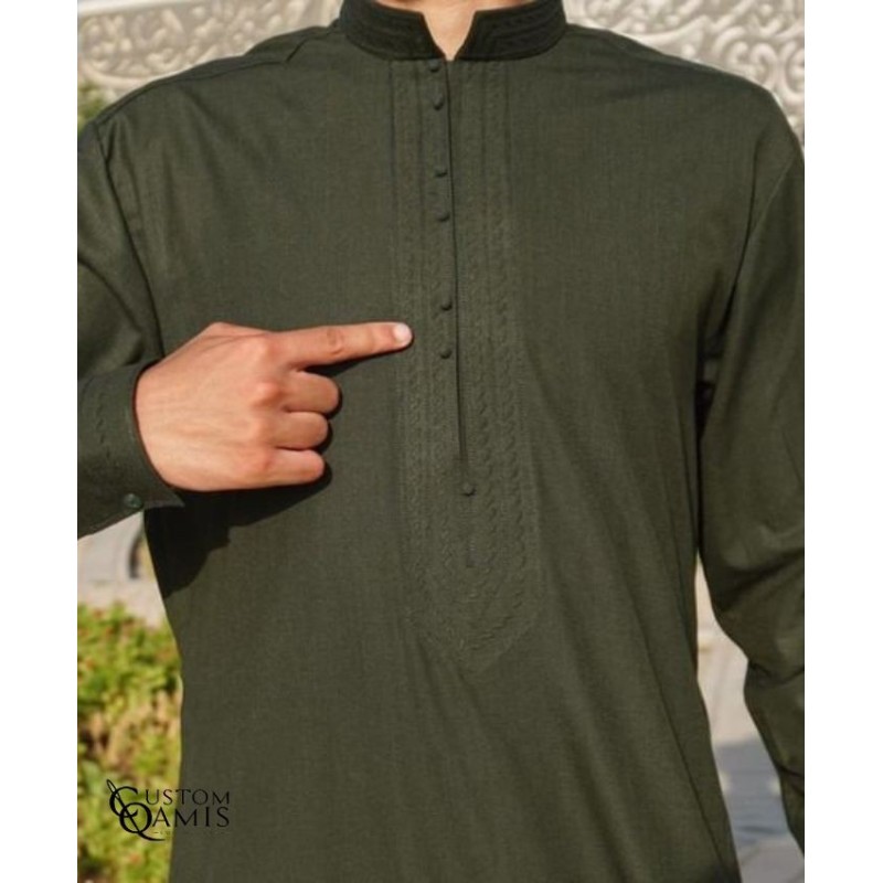 Sultan Thobe Linen Fabric with sand