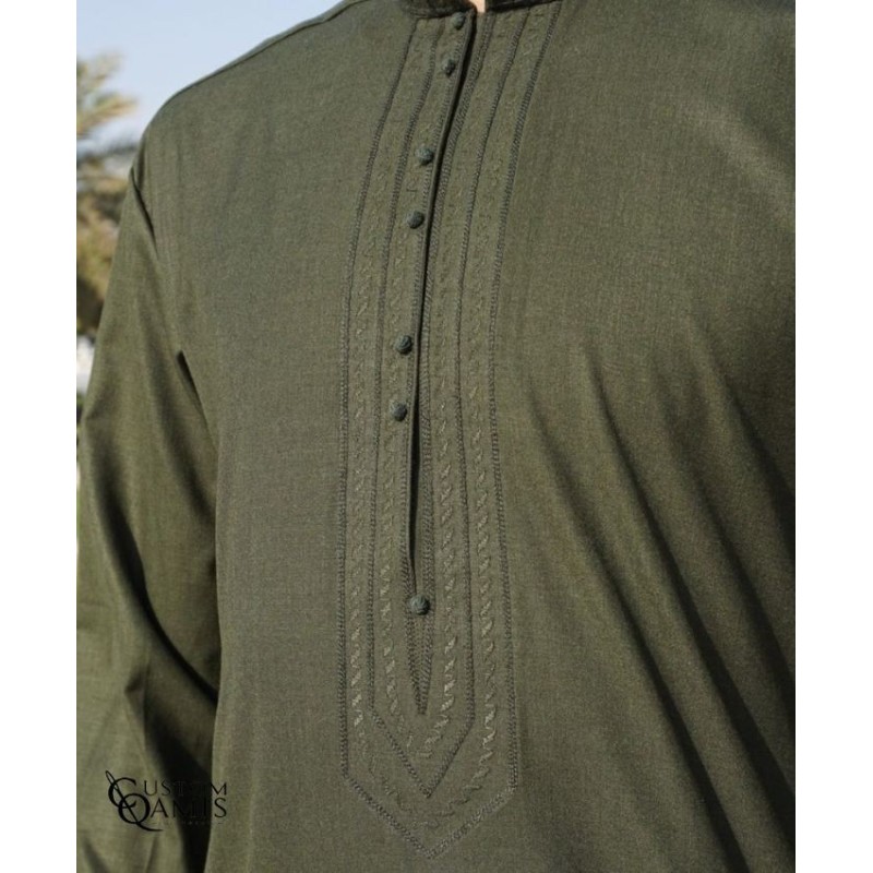 Sultan Thobe Linen Fabric with sand