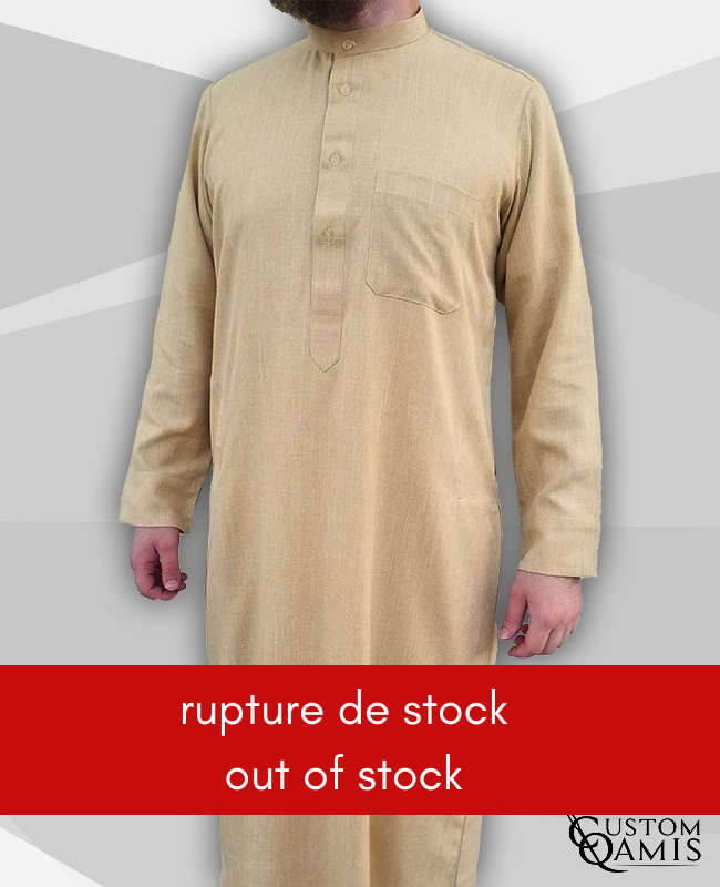Kuwaiti Thobe mustard Imperial Fabric