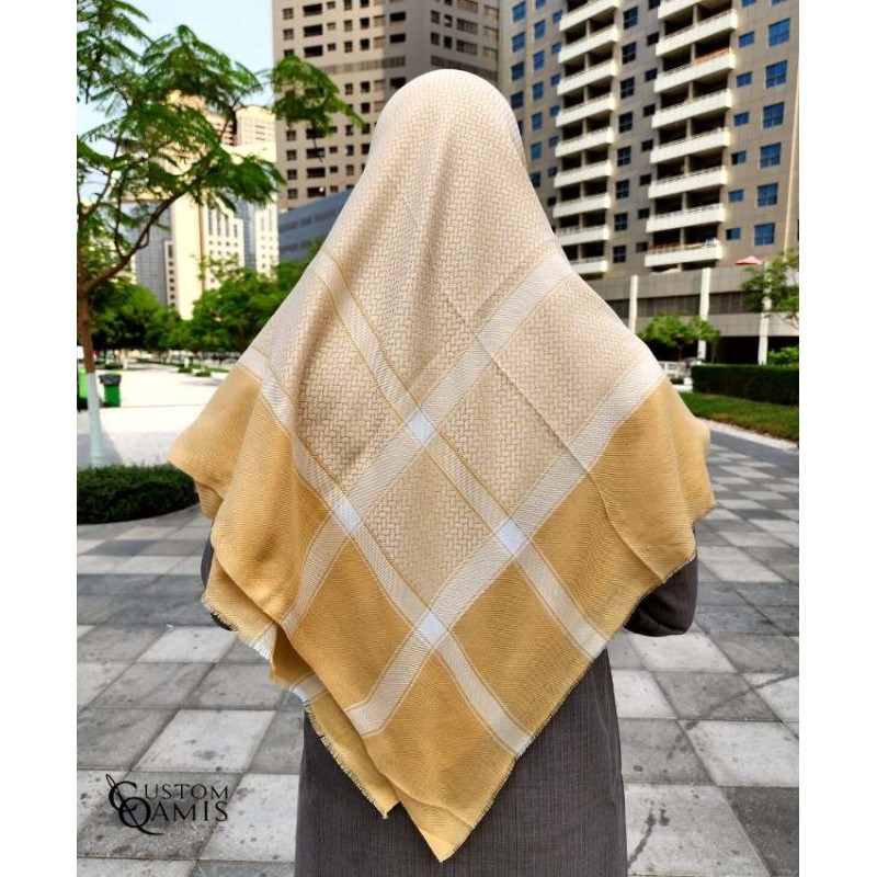 Shemagh for Winter - Burgundy and White