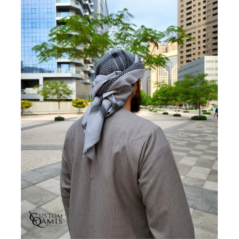 Shemagh for Winter - Brown and Gold