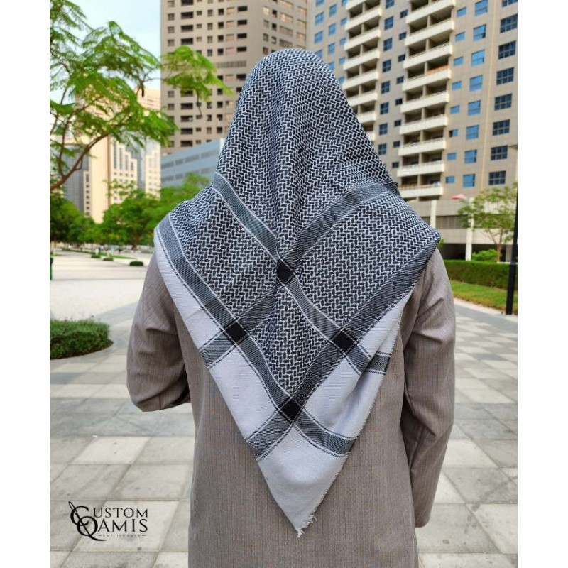 Shemagh for Winter - Brown and Gold
