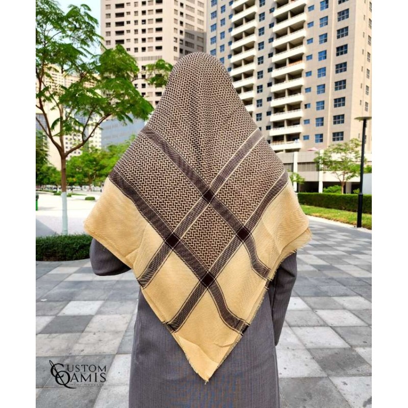 Shemagh d'hiver Jaune et Marron
