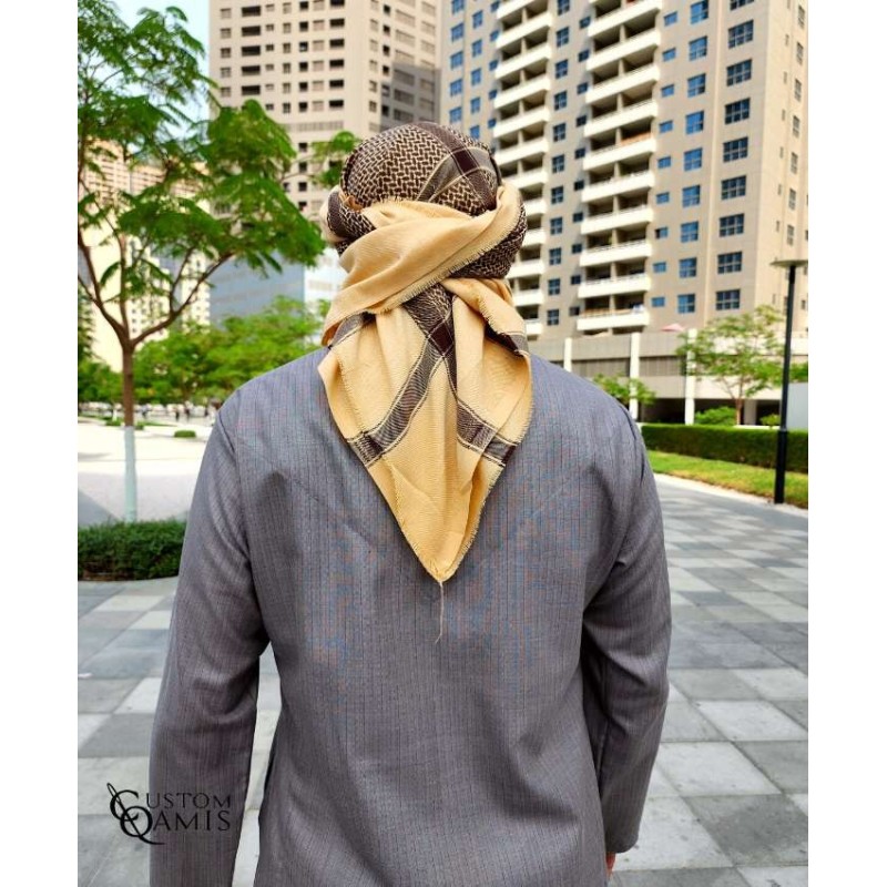 Shemagh d'hiver Jaune et Marron