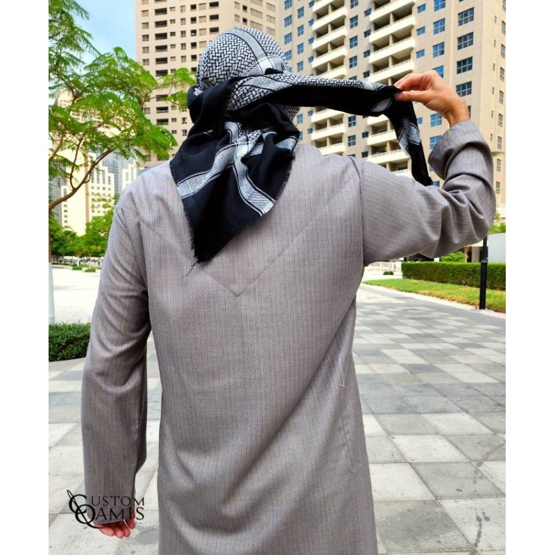 Shemagh for Winter - Beige and Red