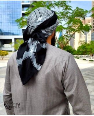 Shemagh for Winter - Black and White