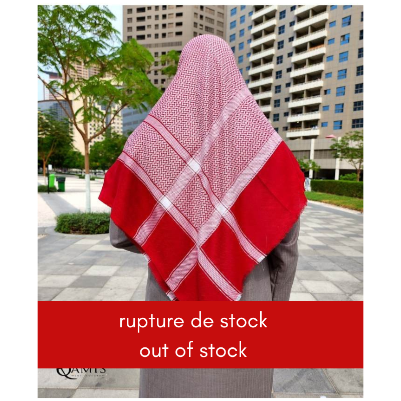 Shemagh d'hiver Rouge et Blanc