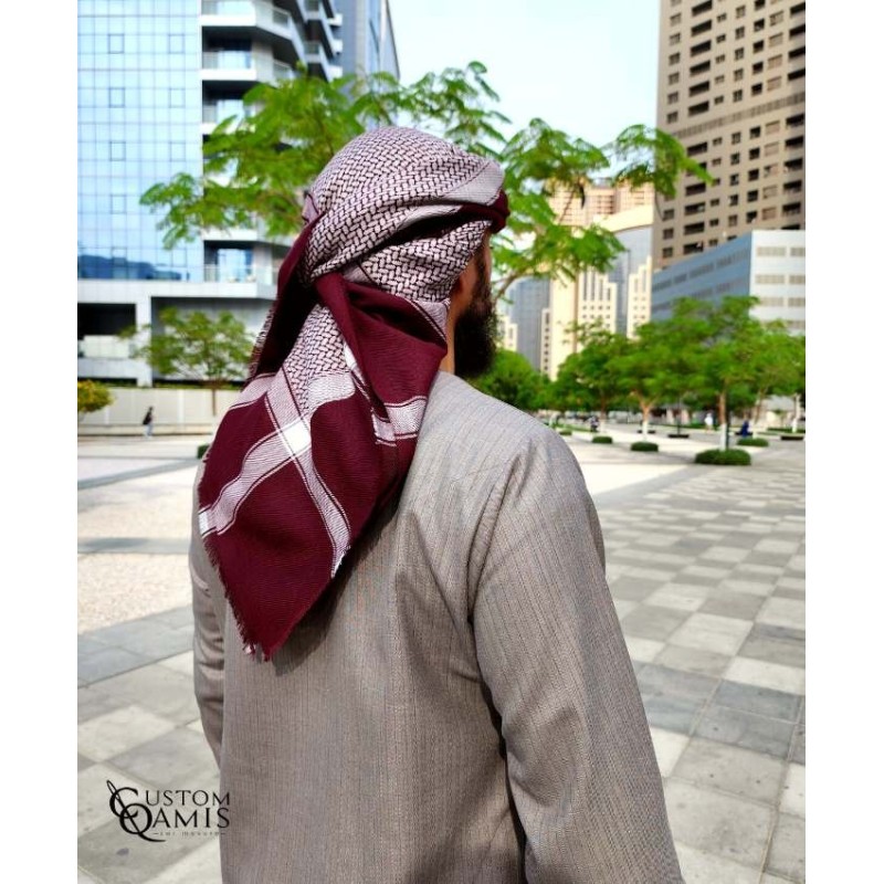Shemagh for Winter - Burgundy