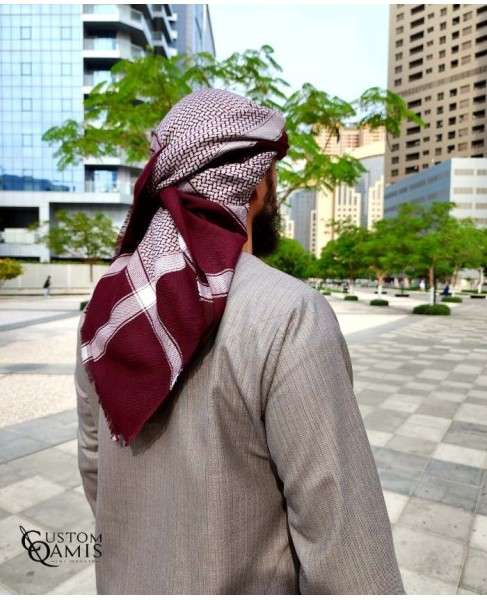 Shemagh for Winter - Burgundy