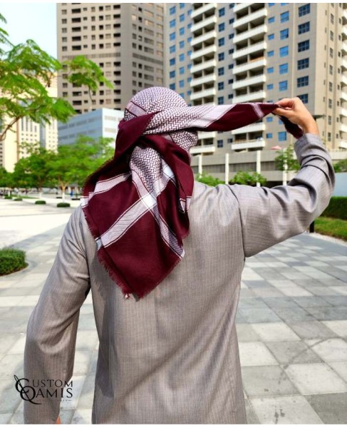 Shemagh for Winter - Burgundy