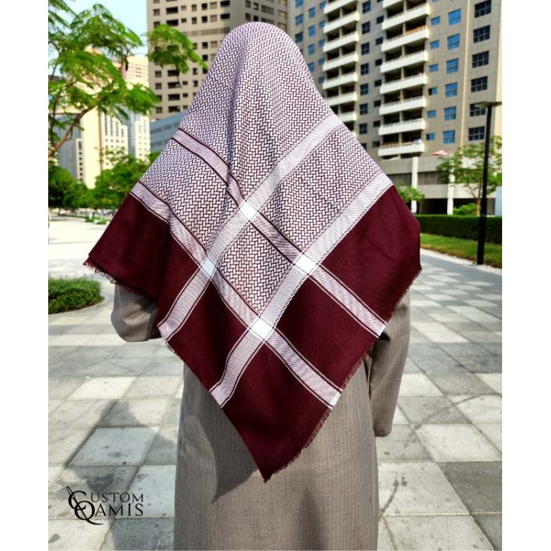 Shemagh for Winter - Burgundy