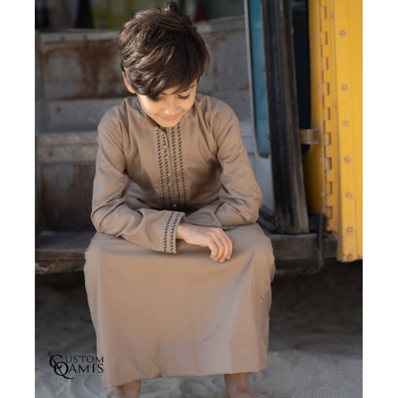 Qamis Kids Sultan Cashmere Beige