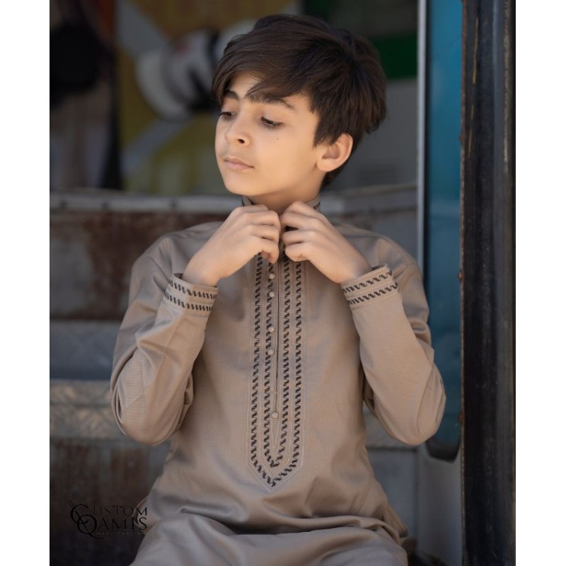 Qamis Kids Sultan Cashmere Beige